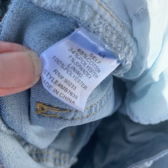 PacSun Light Indigo Ruched Wide Leg Jeans-Size Medium - Picture 6 of 10